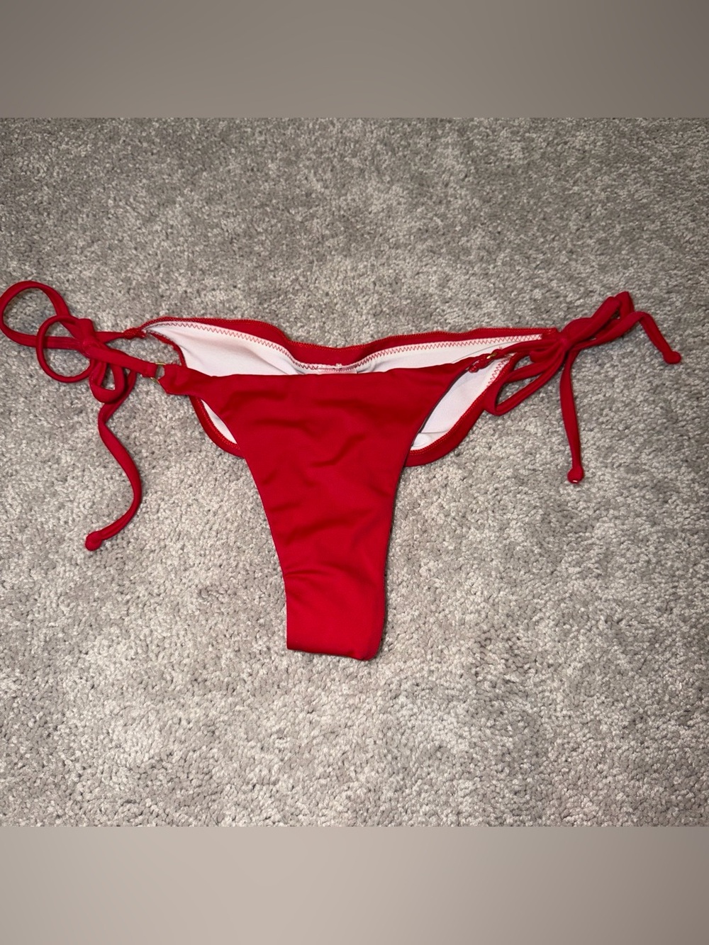 VENUS Red Tie-Side Bikini Bottom